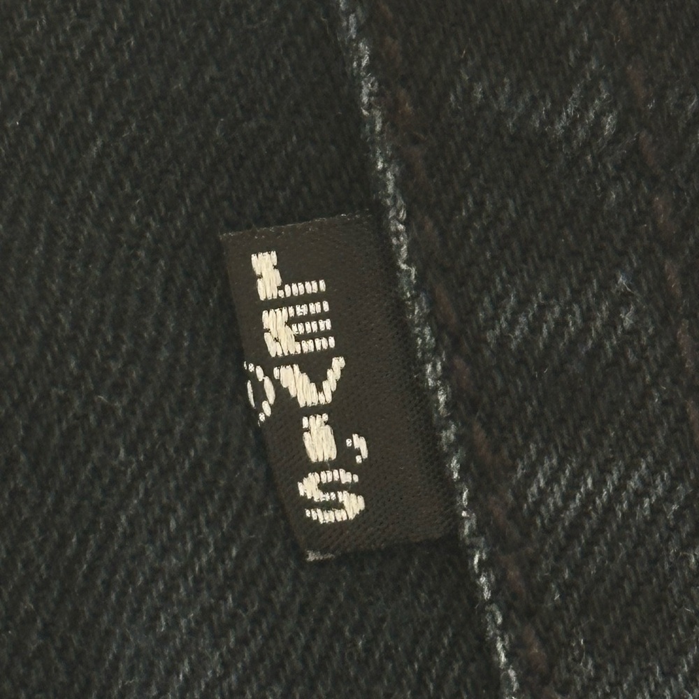 Levi's 505 Jeans Men’s 38x30 BIG E TAB Black Wash Zip Fly Made in Mexico READ*